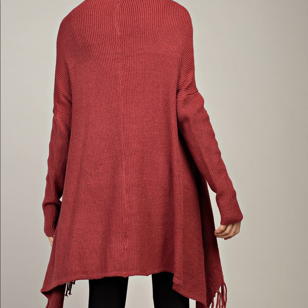 🎄1 Left🎄NWT Fringe Trim Cardigan - Picture 2 of 3